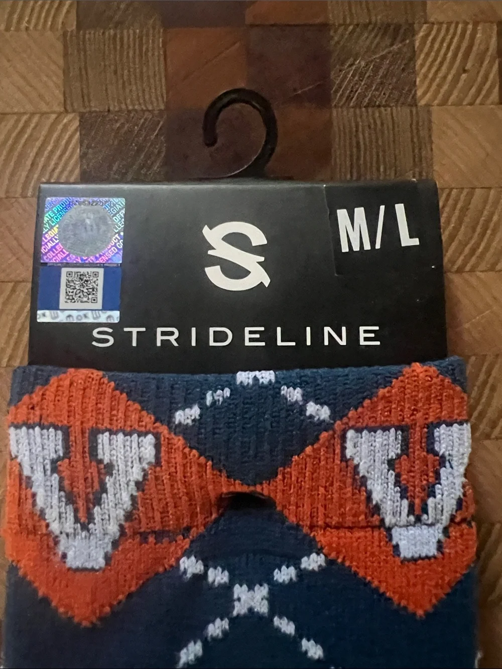 Men's Virginia Official Collegiate Argyle Knit Crew Socks